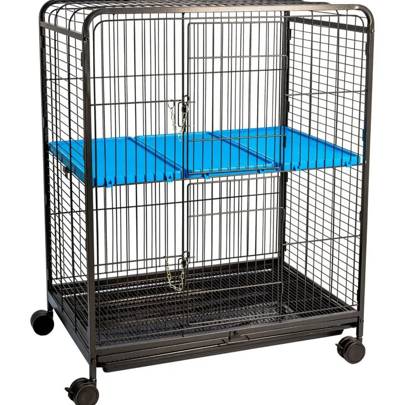 Viveiro Fauna Pet Luxo Médio Multiuso Black Azul