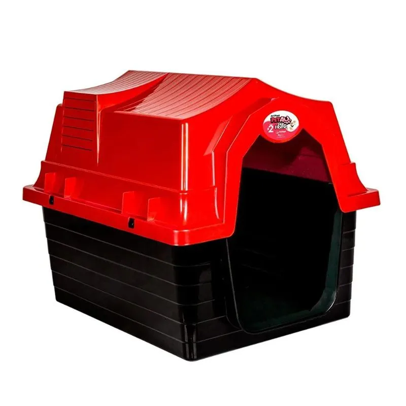 Casinha Para Cães Vermelho N2 Jel Plast