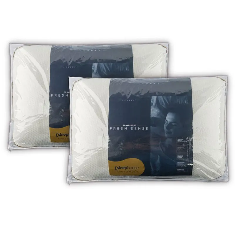 Conjunto de Travesseiros Fresh Sense 60x40x15 - Sleep Complements Branco