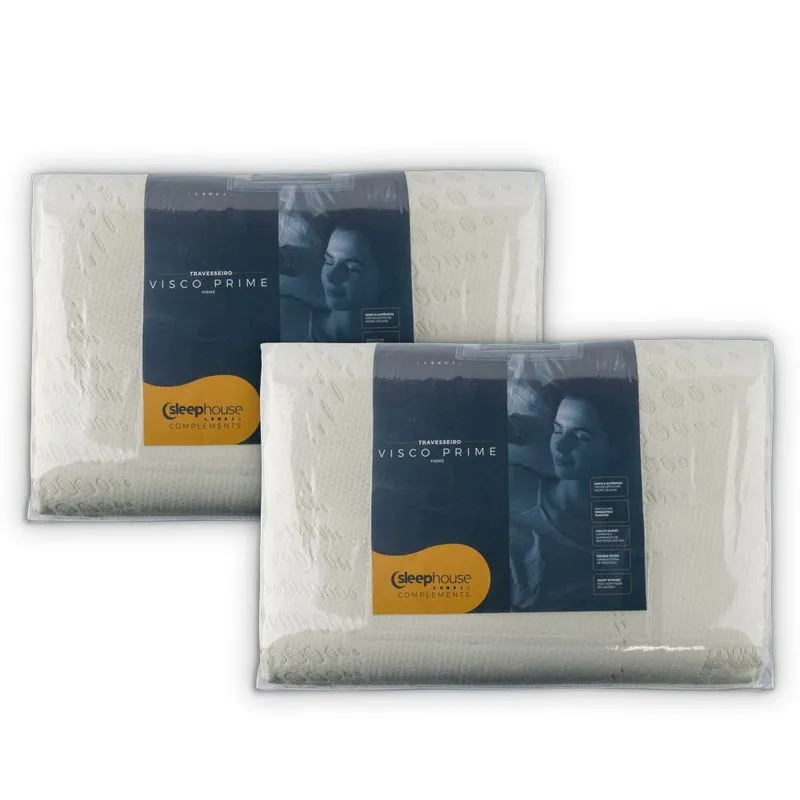 Conjunto de Travesseiros 60x40 cm - Visco Prime Firme - Sleep Complements U