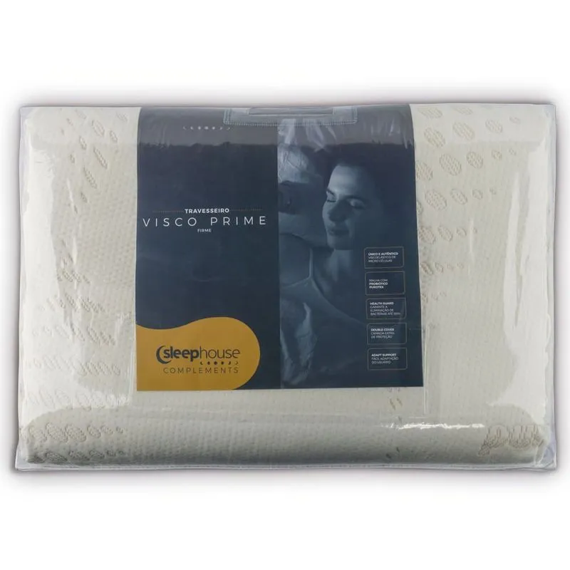 Travesseiro Visco Prime Firme 60x40x15 - Sleep Complements Branco