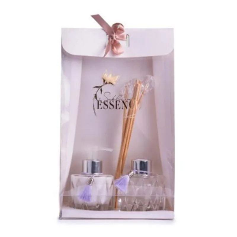 Kit Presente Sabonete Liquido E Aromatizador Lavanda 80ml