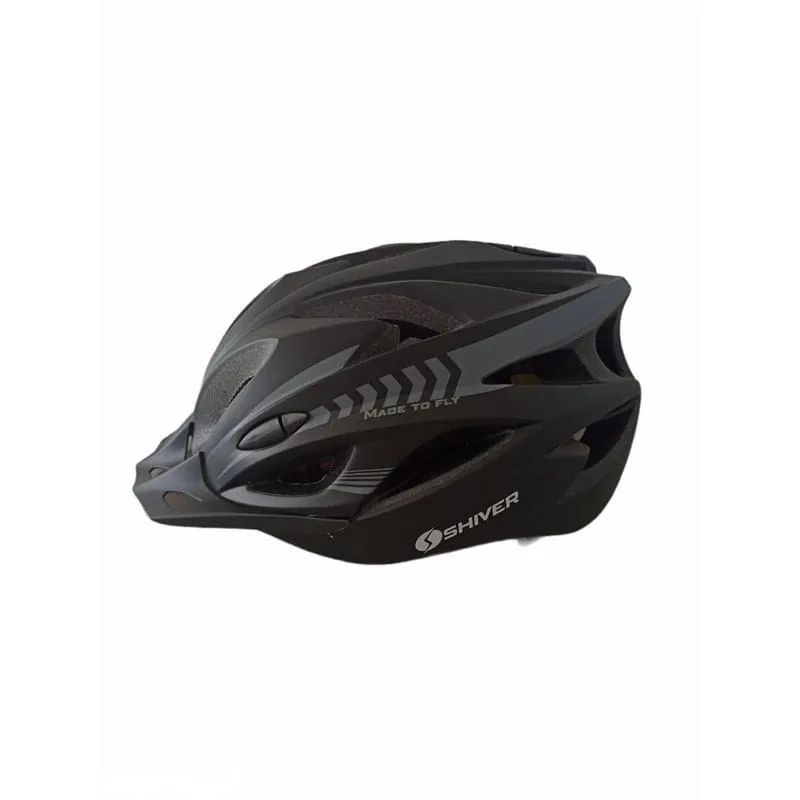 Capacete Bike Mtb Shiver Preto/Cinza Tamanho (54-57Cm)