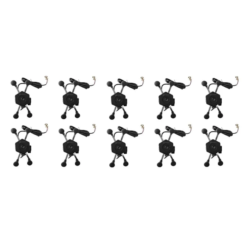 Suporte Garra Cel Moto Univers. Carregador Usb Shiver 10und