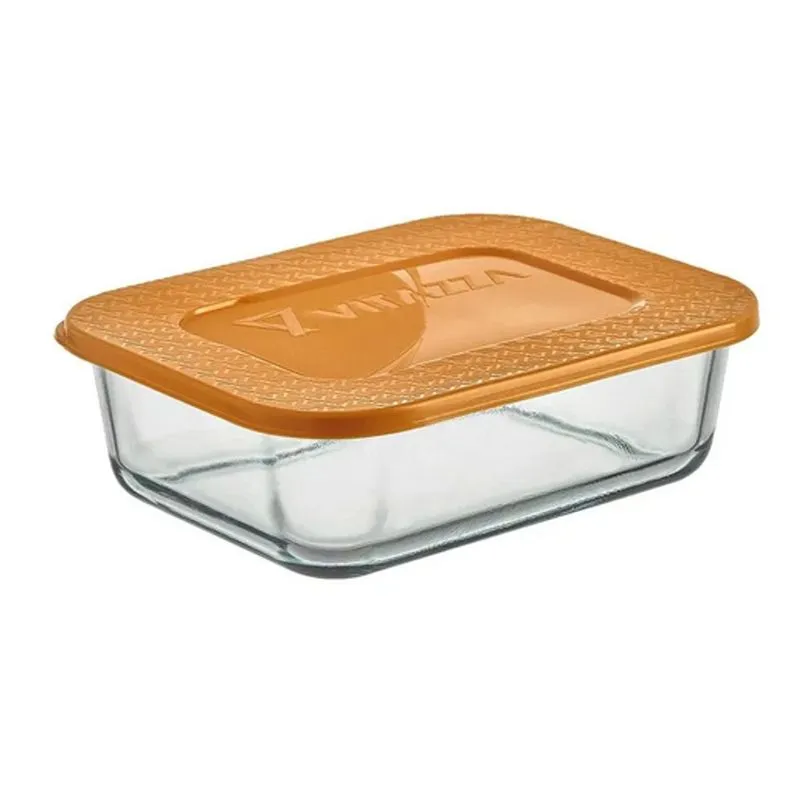 Pote Com Tampa 2,4 L Plasticas Retangular Natural - Vitazza