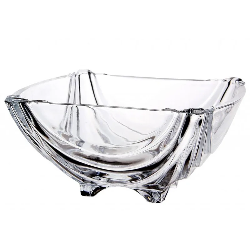 Tigela Quadrada de Vidro Cristal Util Bazar 30cm 697