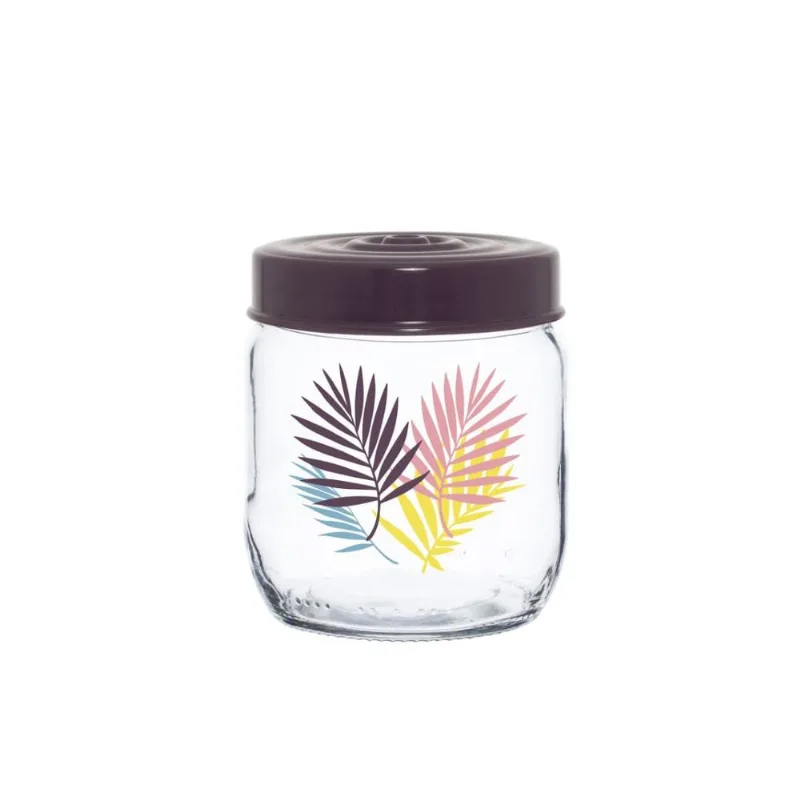 Pote Decorado Redondo Vidro Útil Bazar 425ml 171341061
