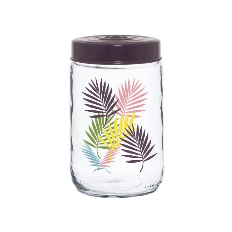 Pote Vidro Decorado Útil Bazar 660ml 171441061