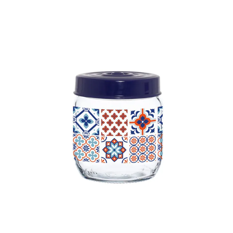 Pote Decorado Vidro Útil Bazar 425ml 171341063