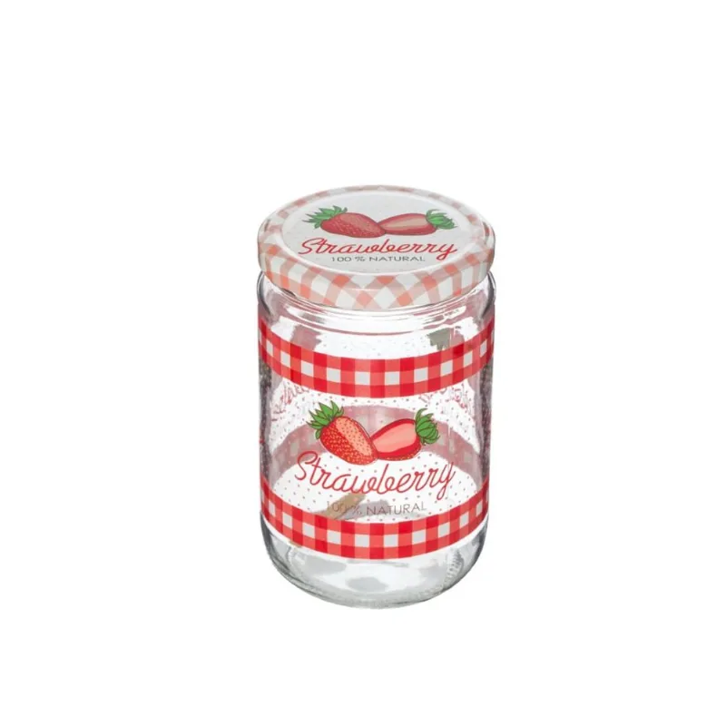 Pote Decorado Vidro Útil Bazar 660ML 332367053