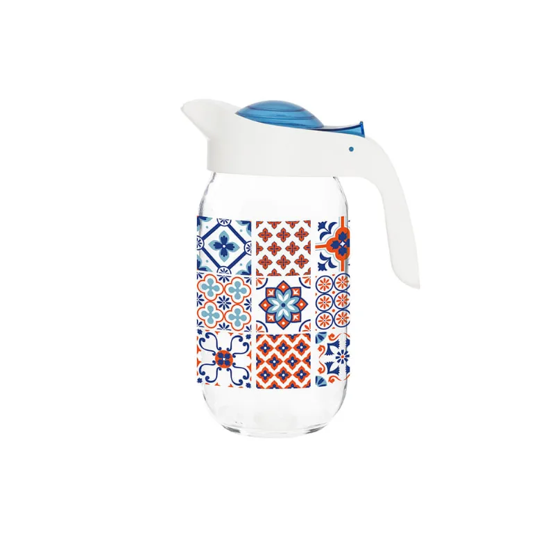 Jarra Vidro Decorada Útil Bazar 1L 111241063