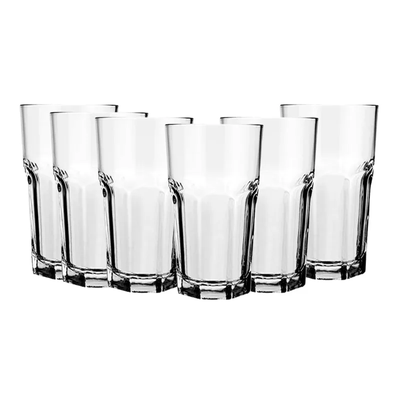 Jogo de Copos Classic Long Drink 6 Peças Útil Bazar 325ml RF188