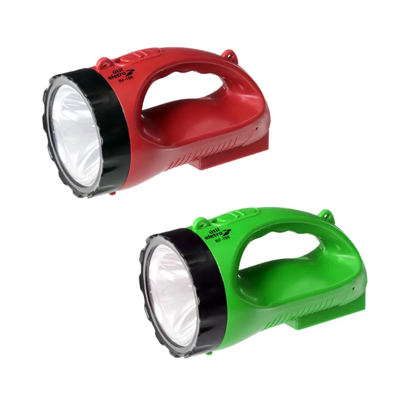 Lanterna Recarregável Led Plástica Útil Eletro RF198