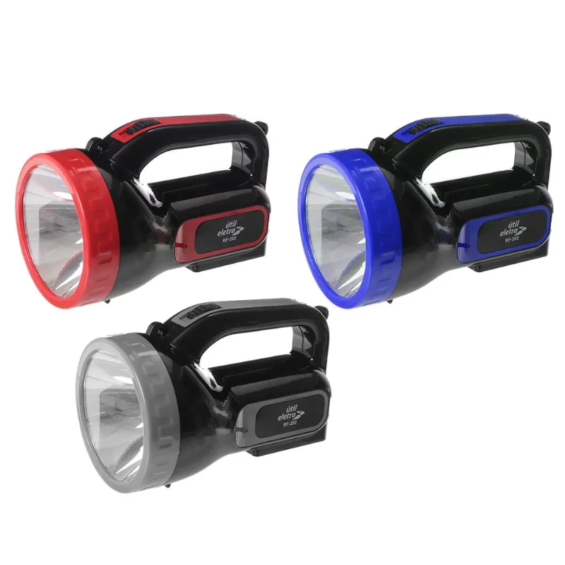 Lanterna Recarregável Led Plástica Útil Eletro RF202