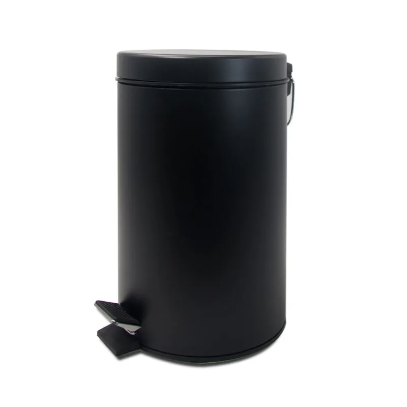 Lixeira Metal com Pedal Preta Útil Bazar 5L RF232
