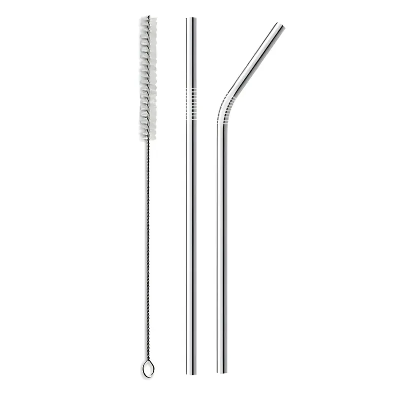 JOGO CANUDO INOX C ESCOVA 3PCS 21CM UB54