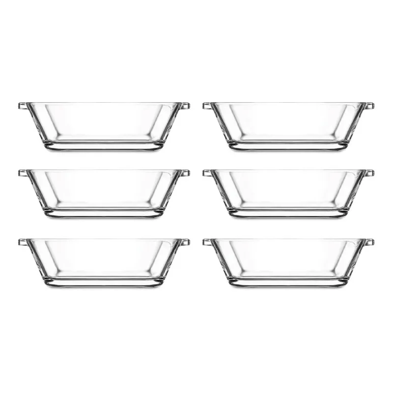 Jogo de Mini Travessas Quadradas VD 6pcs Útil Bazar RF732
