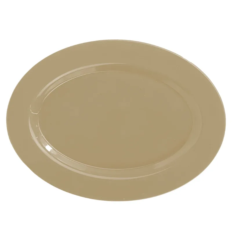 Travessa Oval em Melamina Bege Útil Bazar 30cm RF959