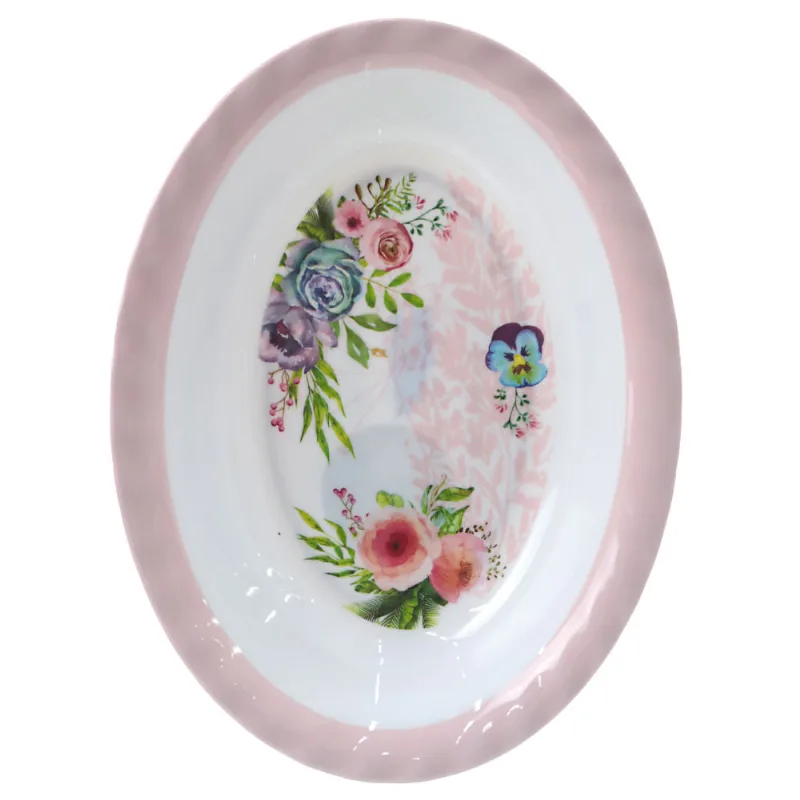Travessa Funda em Melamina Oval Útil Bazar 30cm RF980