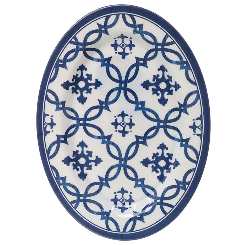 Travessa em Melamina Decorada Oval 40cm RF1023