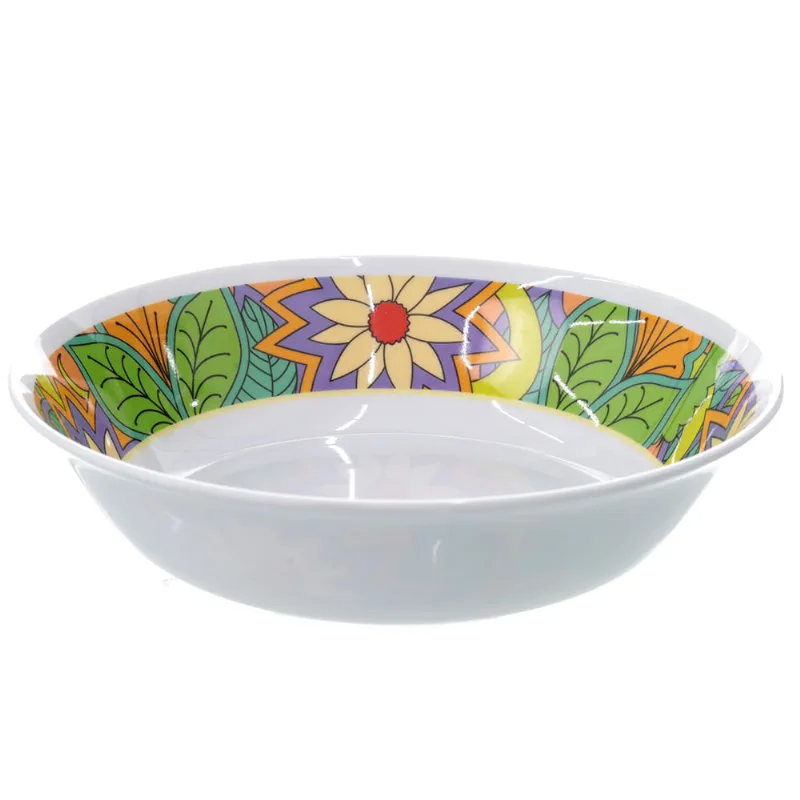Tigela de Melamina Decorada Redonda Útil Bazar 25cm RF1034