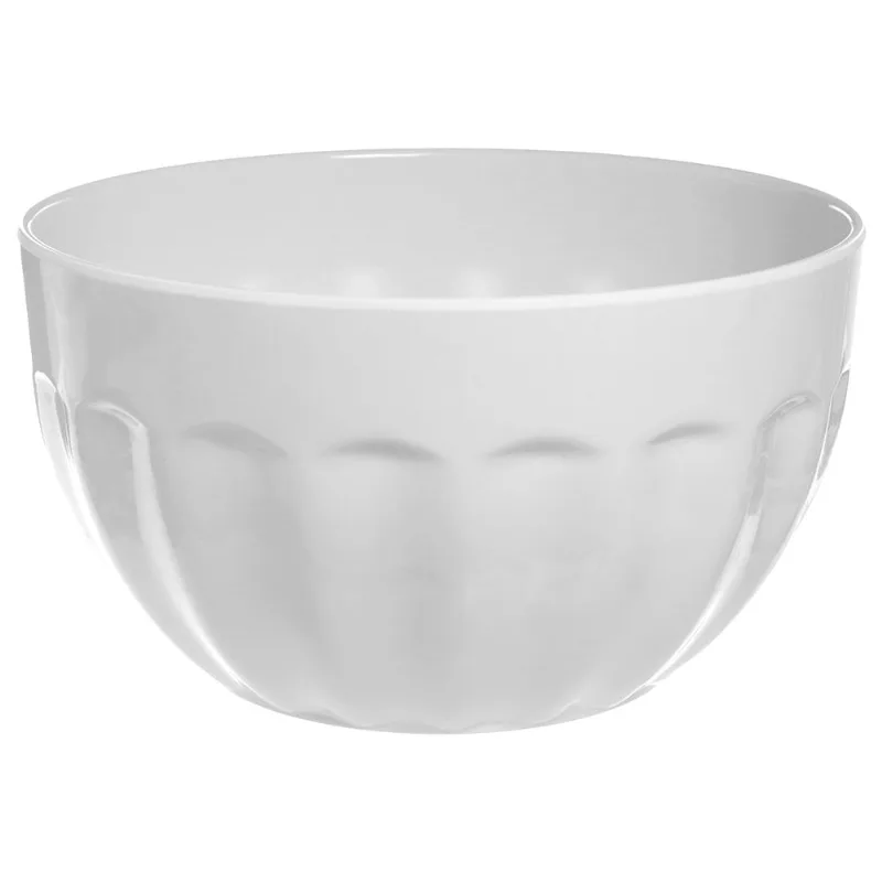 Tigela Redonda em Melamina Branco Útil Bazar 25x14.5cm RF1071