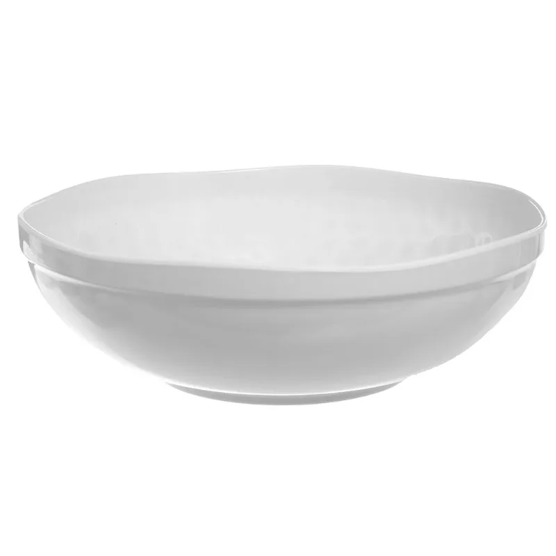 Tigela Redonda em Melamina Branco Útil Bazar 30x15.5cm RF1076