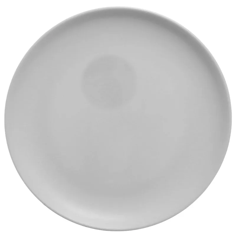 Prato Raso Redondo em Melamina Branco Útil Bazar 26cm RF1086