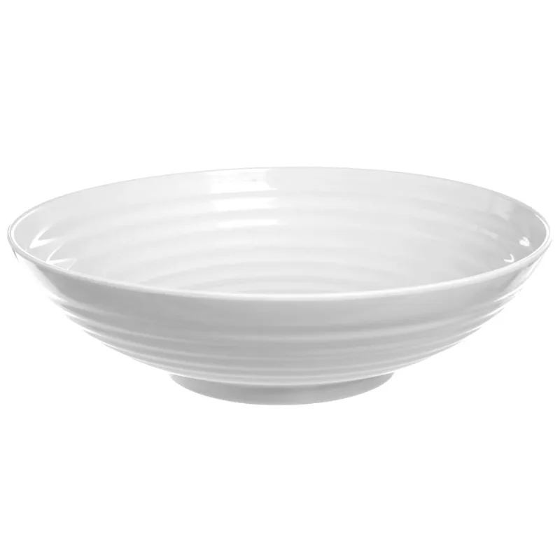 Bowl Redonda em Melamina Branco Útil Bazar 30x13cm RF1090