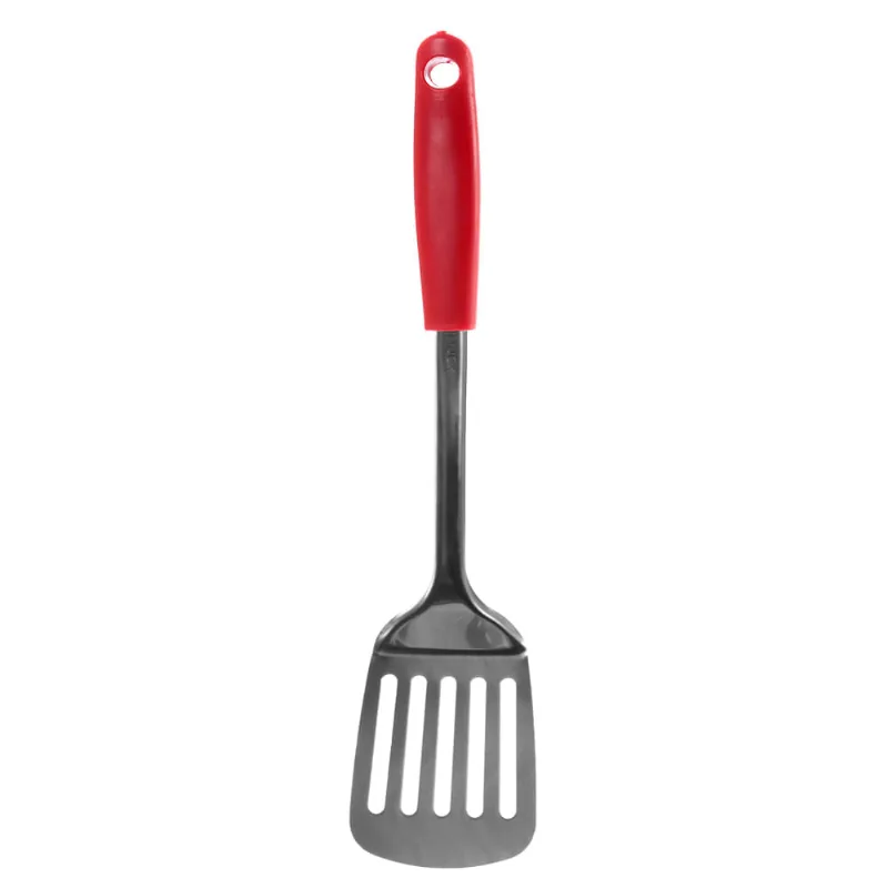 Espátula Inox com Cabo Vermelho Útil Bazar 34cm RF421