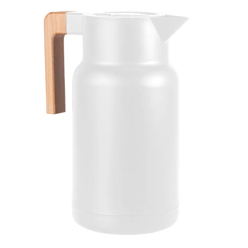 Garrafa Térmica Wood Fashion Branca Útil Bazar 1L RF711