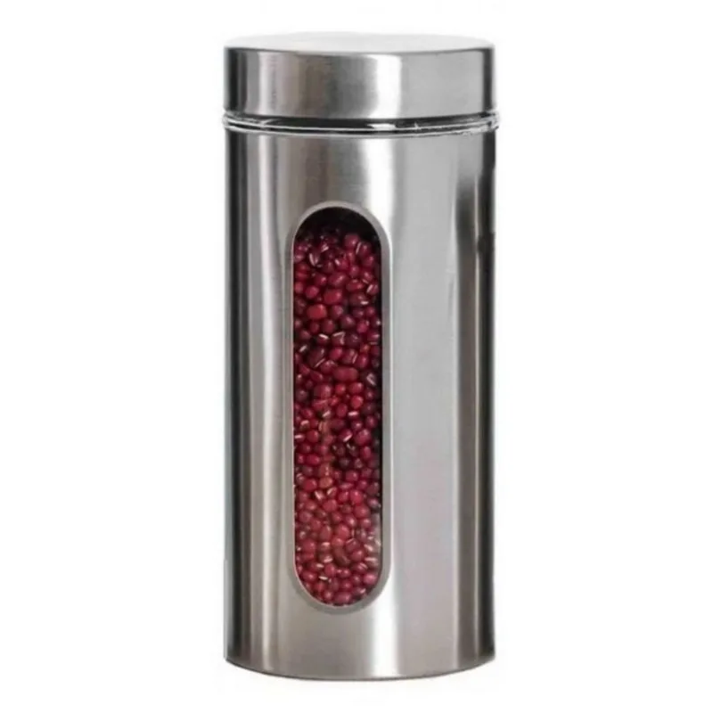Pote Hermético Inox Redondo com Tampa Útil Bazar 1,8L RF1151