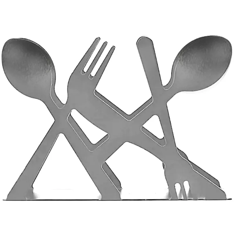 Porta Guardanapo Talheres Aramado Prata Útil Bazar 13.5x9cm RF551