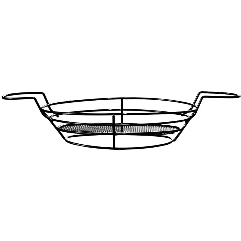 Cesta Oval com Alças Aramado Preta Útil Bazar 36x17cm RF570