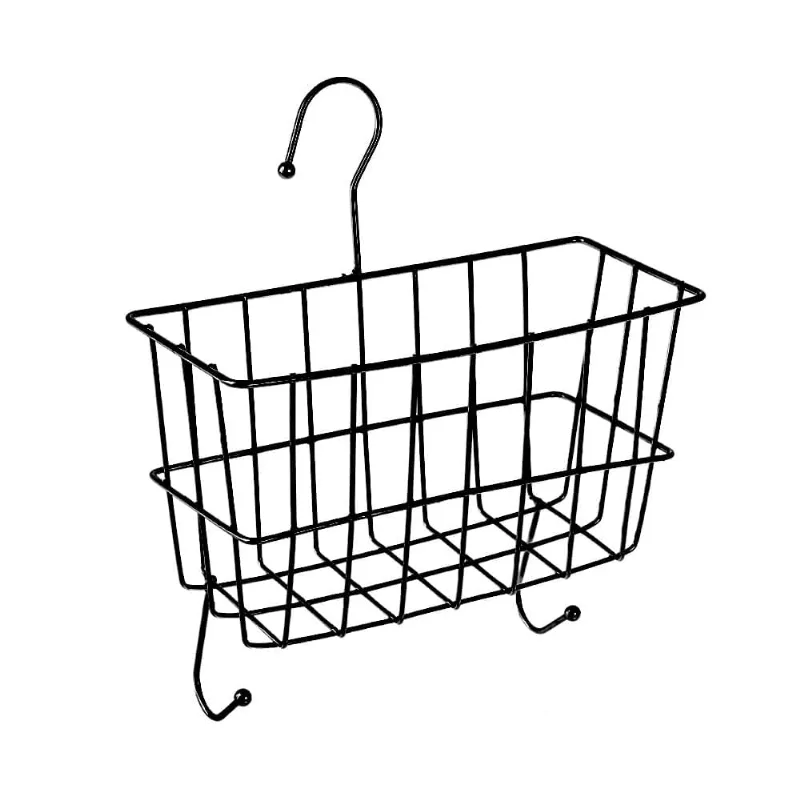 Organizador com Ganchos Aramado Preto Útil Bazar 12x24x26cm RF582