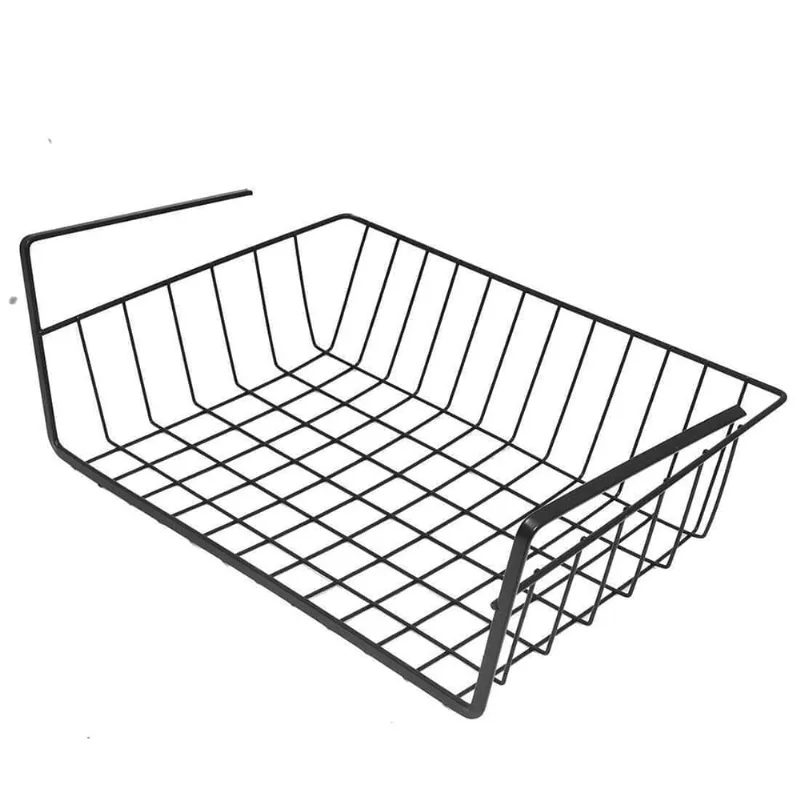 Organizador para Armários Aramado Preto Útil Bazar 14x40x24cm RF590