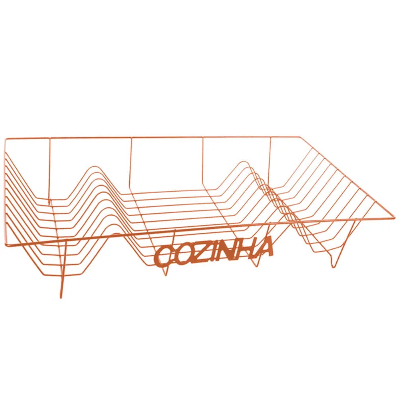 Escorredor de Louça Aramado Rosé Útil Bazar 48x32cm RF600