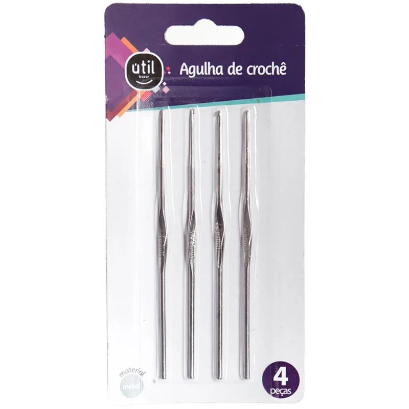 Agulhas de Crochê 4pcs Útil Bazar RF1219