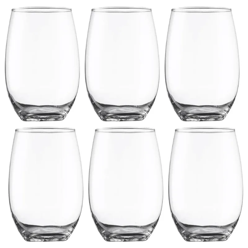 Jogo de Copos Vidro 6pcs Útil Bazar 475ml RF1160