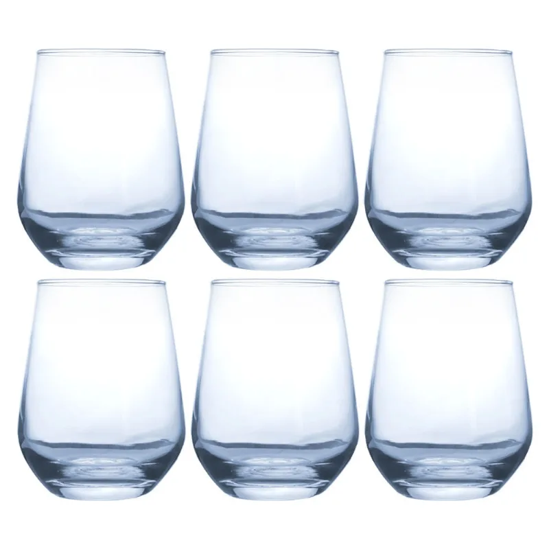Jogo Copos de Vidro Azul 6pcs Útil Bazar RF1170