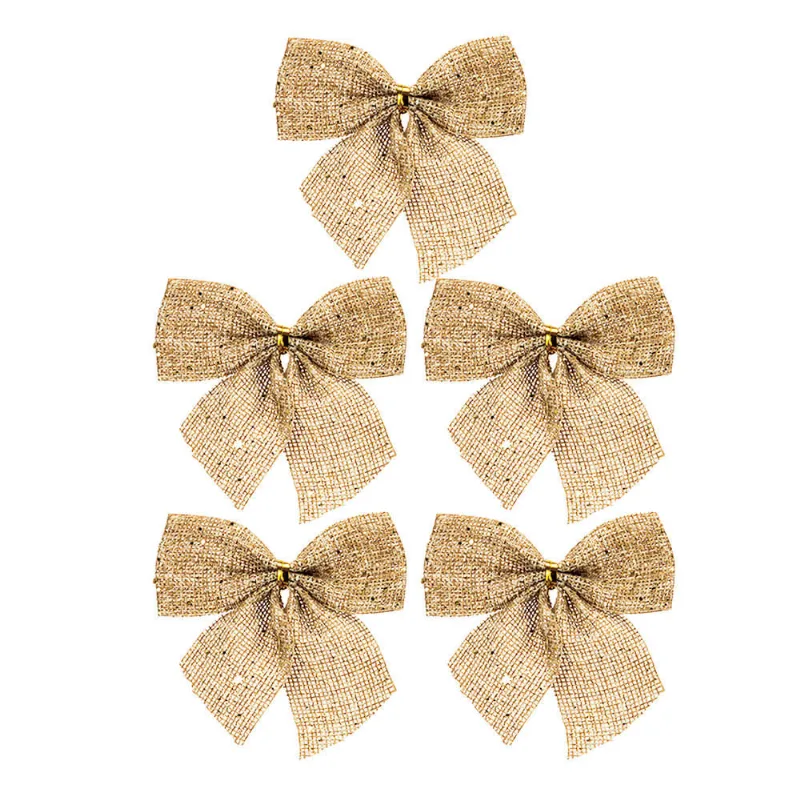 Laço de Juta com Brilho 5 Peças Útil Bazar 8x6.5cm RF1519