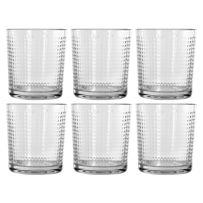 Jogo de Copos Vidro 6 Peças Útil Bazar 275ml RF1307B
