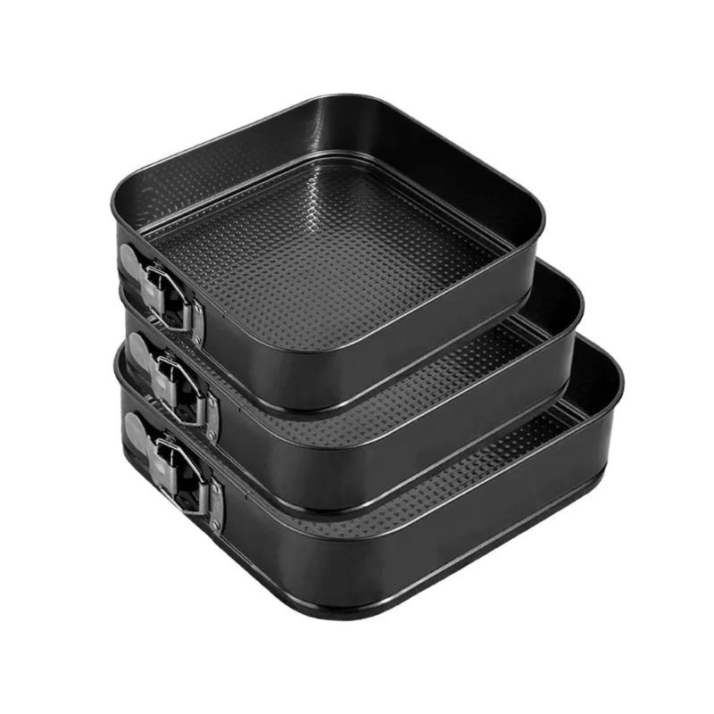 Jogo de Formas Aço c fundo Removível Útil Bazar 3pcs RF2070D