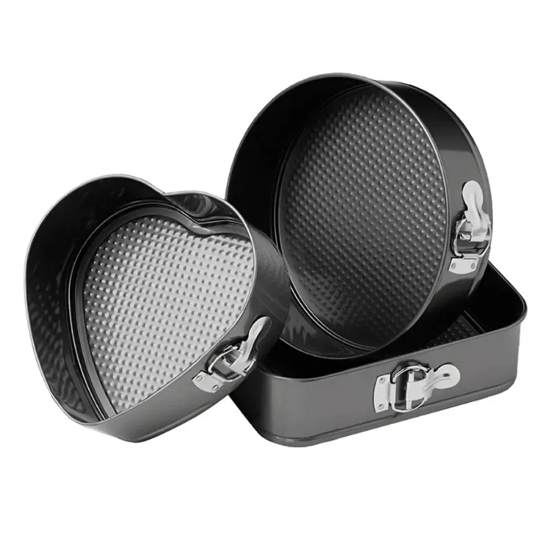 Jogo de Formas Aço c fundo Removível Útil Bazar 3pcs RF2072D