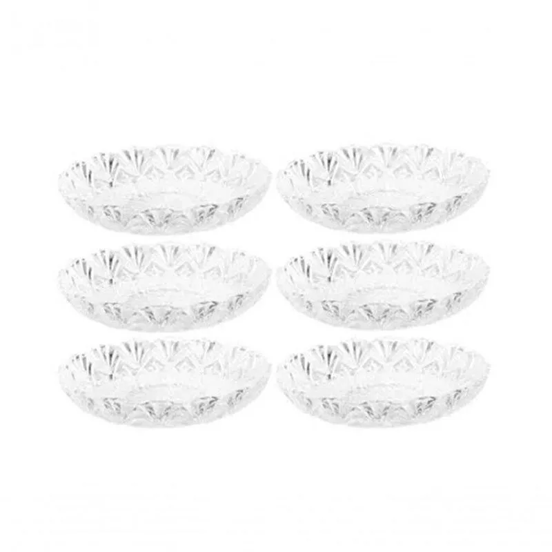 Jogo De Petisqueira Em Vidro 6 Peças Vidro Cristal 12,5cm