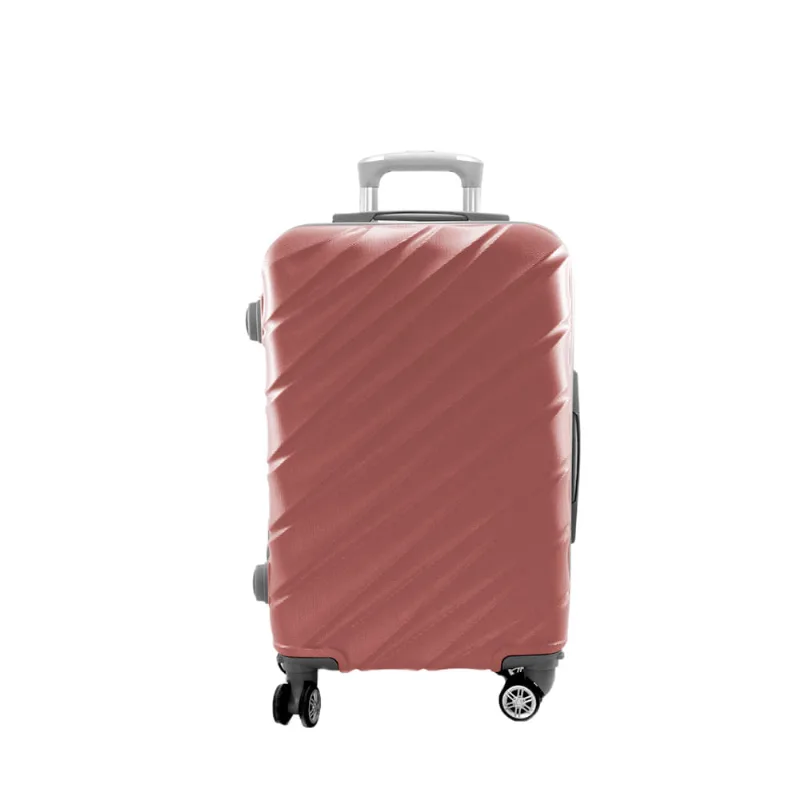Mala de Mão Para Viagem Rígida Rosa Útil Bags 53cm UB5234C