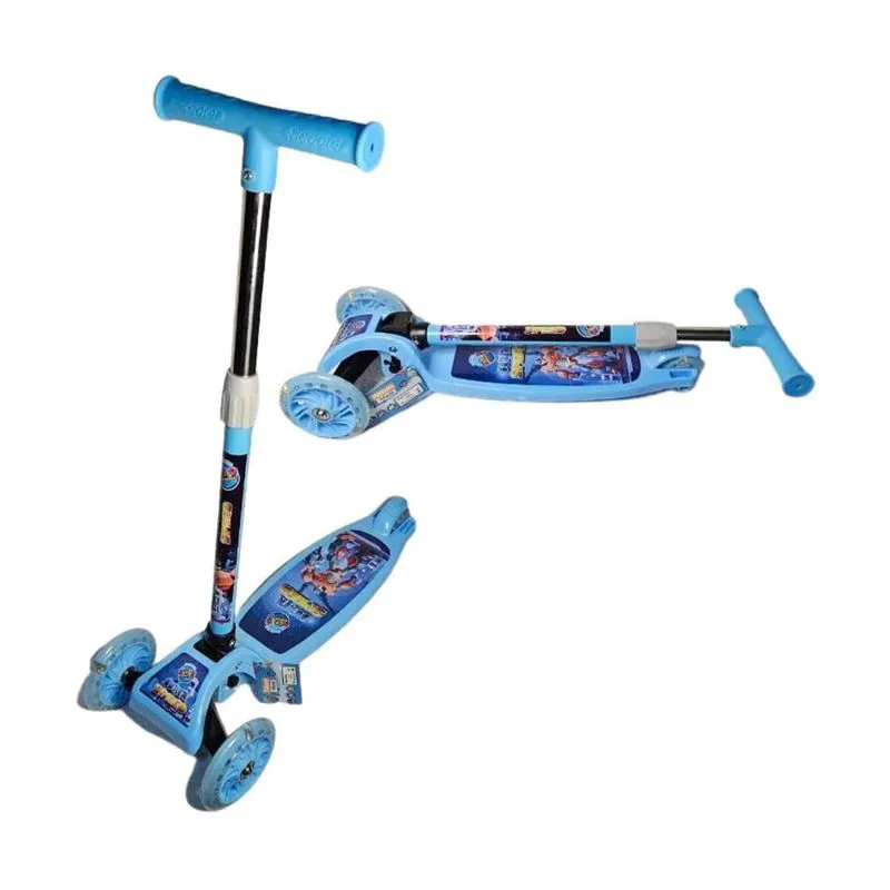 Patinete Infantil Menino Ajustável Azul 3 Rodas Freitas