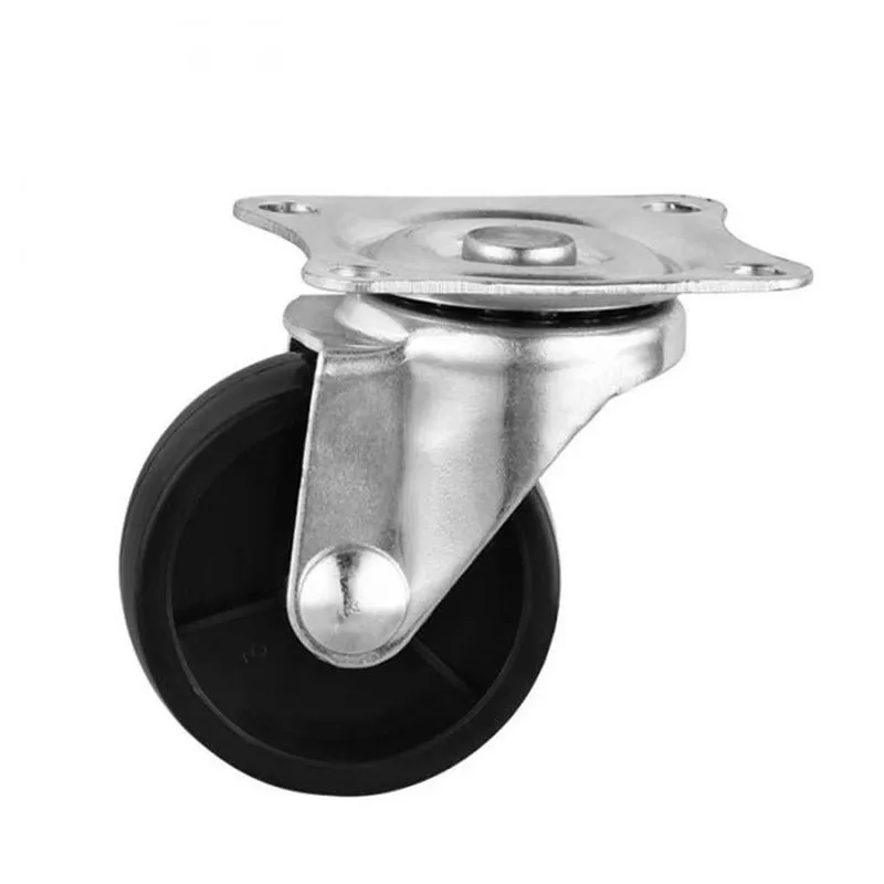 4 Rodízio Giratório Rodinha Plástica Para Móveis Vaso 40mm