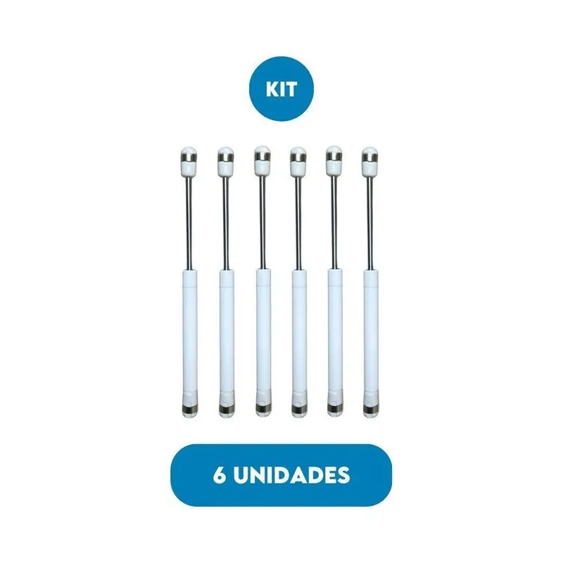 6 Pistões A Gás Para Armários Basculante Amortecedor 8kg