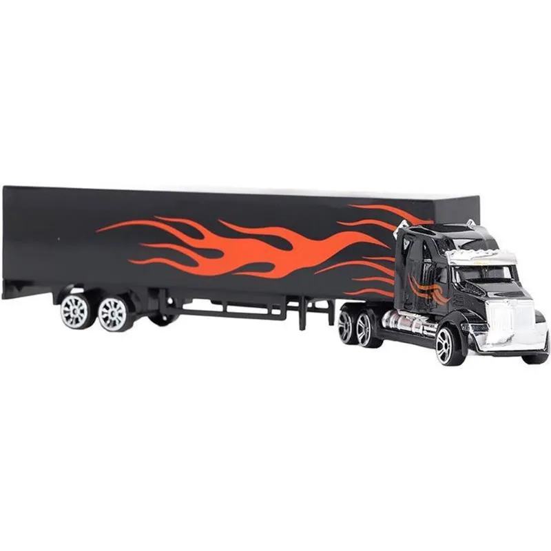 Caminhão Miniatura Carreta Preto Escala 1:87 20Cm Rh002-1